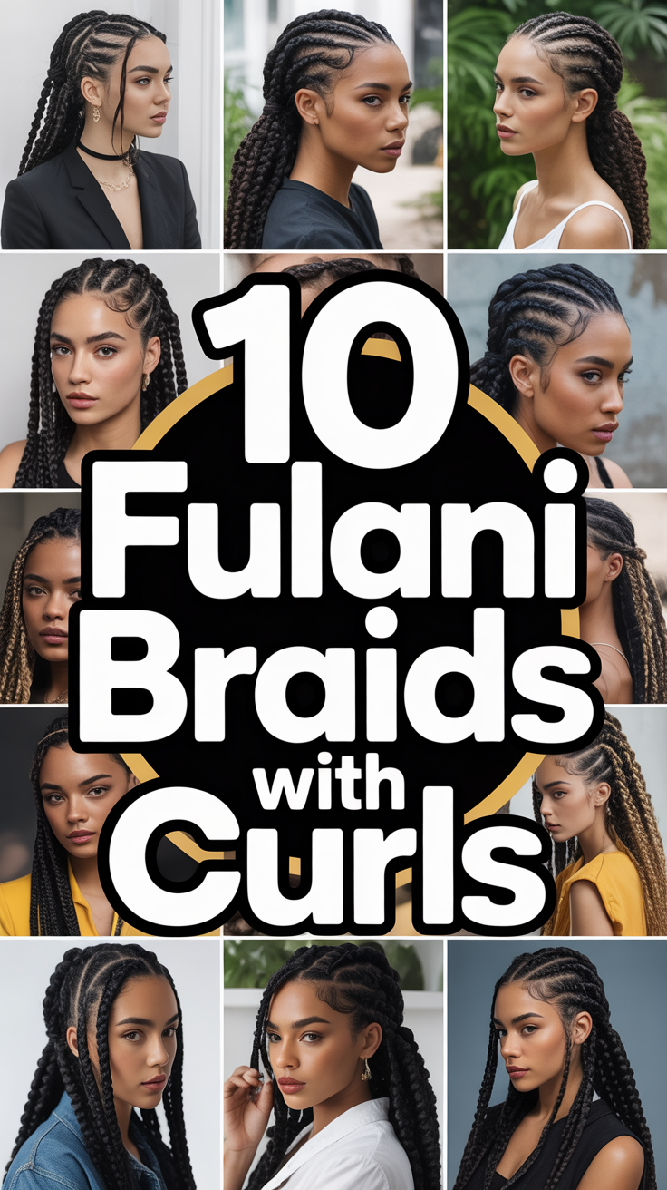 ✨ 10 Fulani Braids With Curls