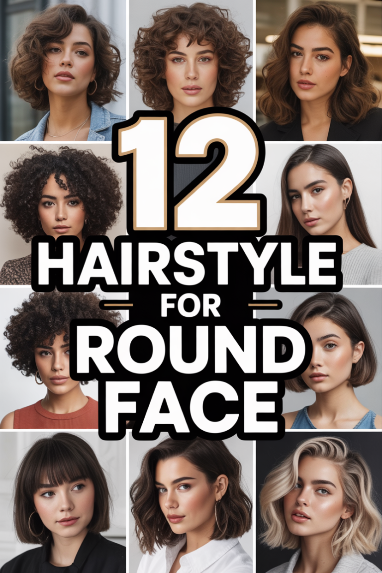 💁‍♀️ 12 Hairstyle For Round Face
