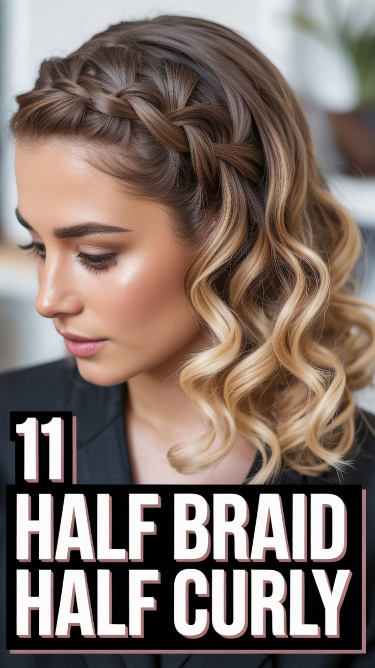 🪢 11 Half Braid Half Curly