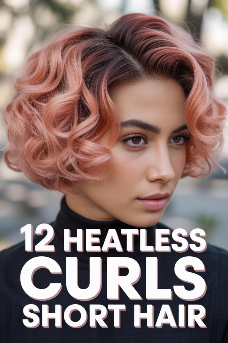 ➰ 12 Heatless Curls Short Hair