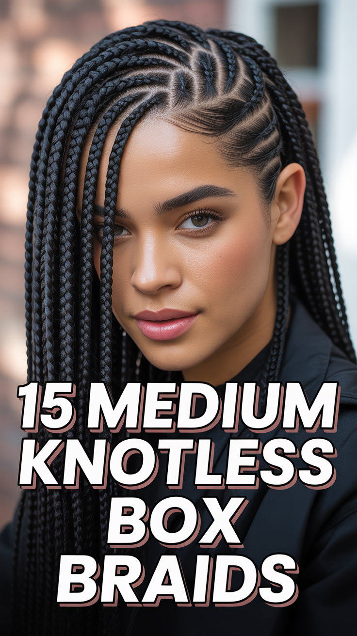 ✨ 15 Medium Knotless Box Braids