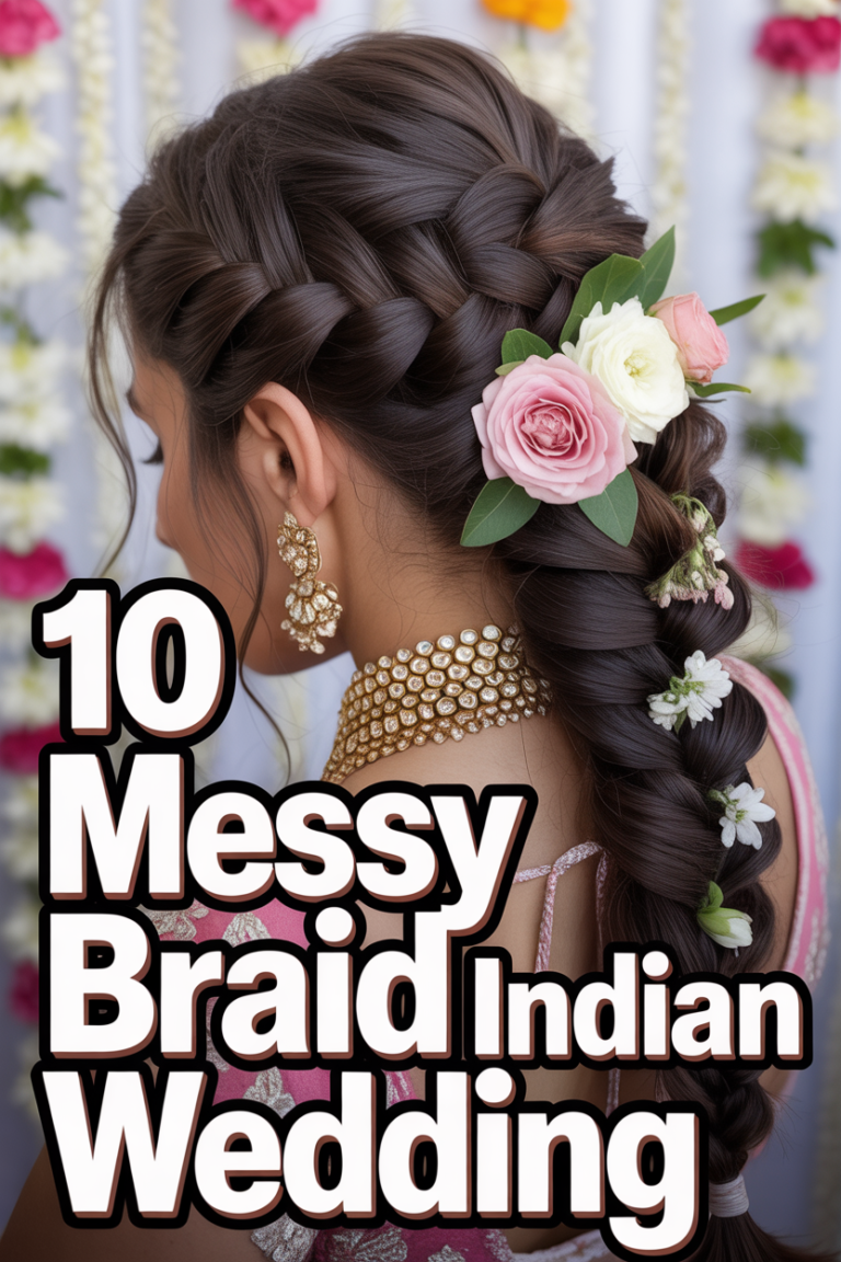 🌸 10 Messy Braid Indian Wedding