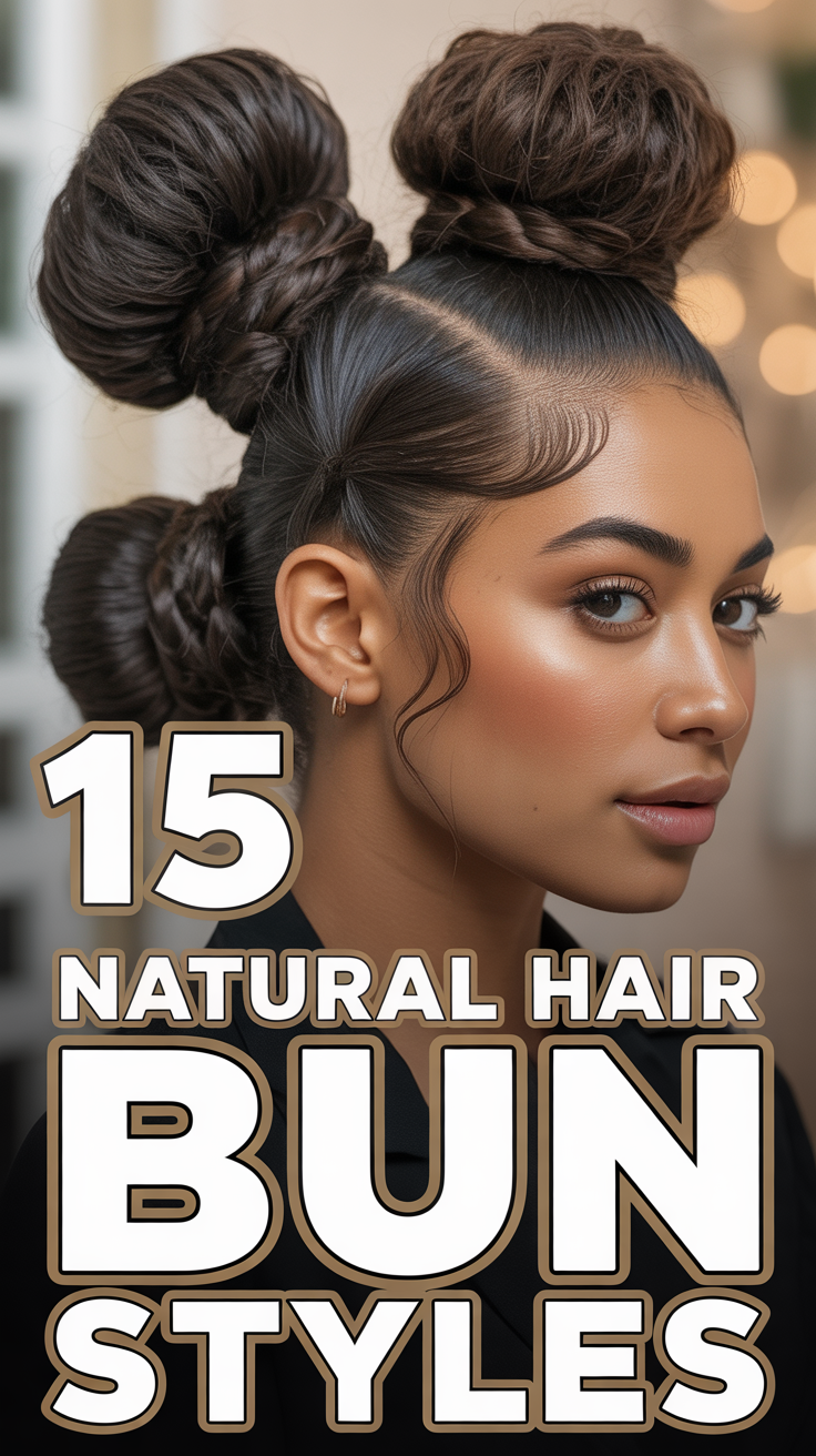 🪢 15 Natural Hair Bun Styles