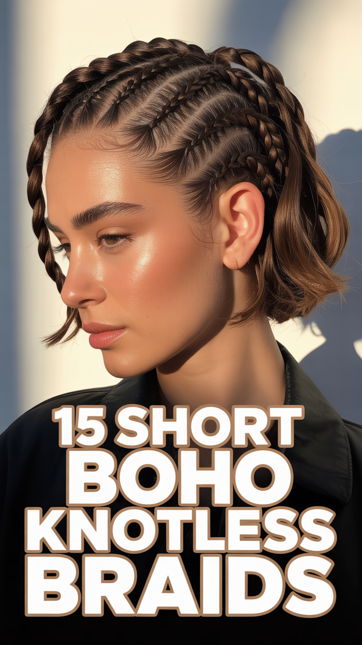 ✨ 15 Short Boho Knotless Braids