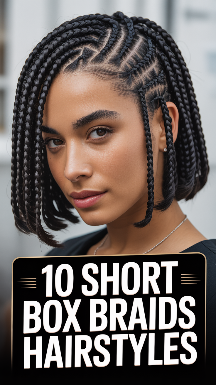 ✨ 10 Short Box Braids Hairstyles