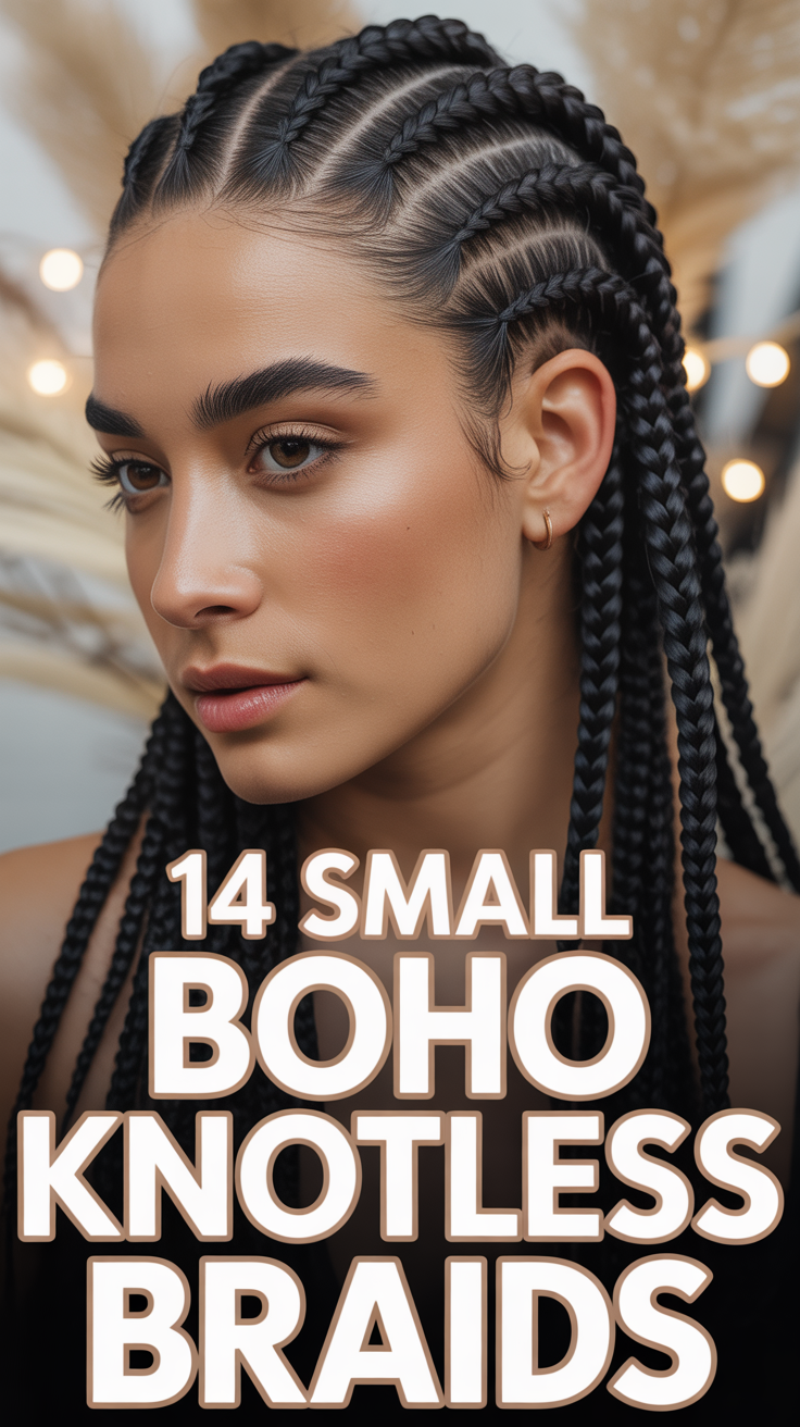 ✨ 14 Small Boho Knotless Braids