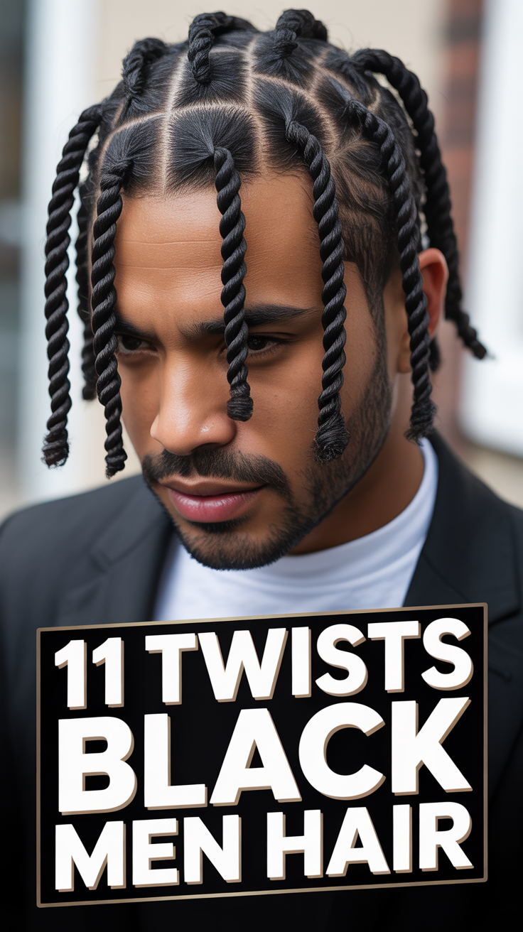 🌀 11 Twists Black Men Hair